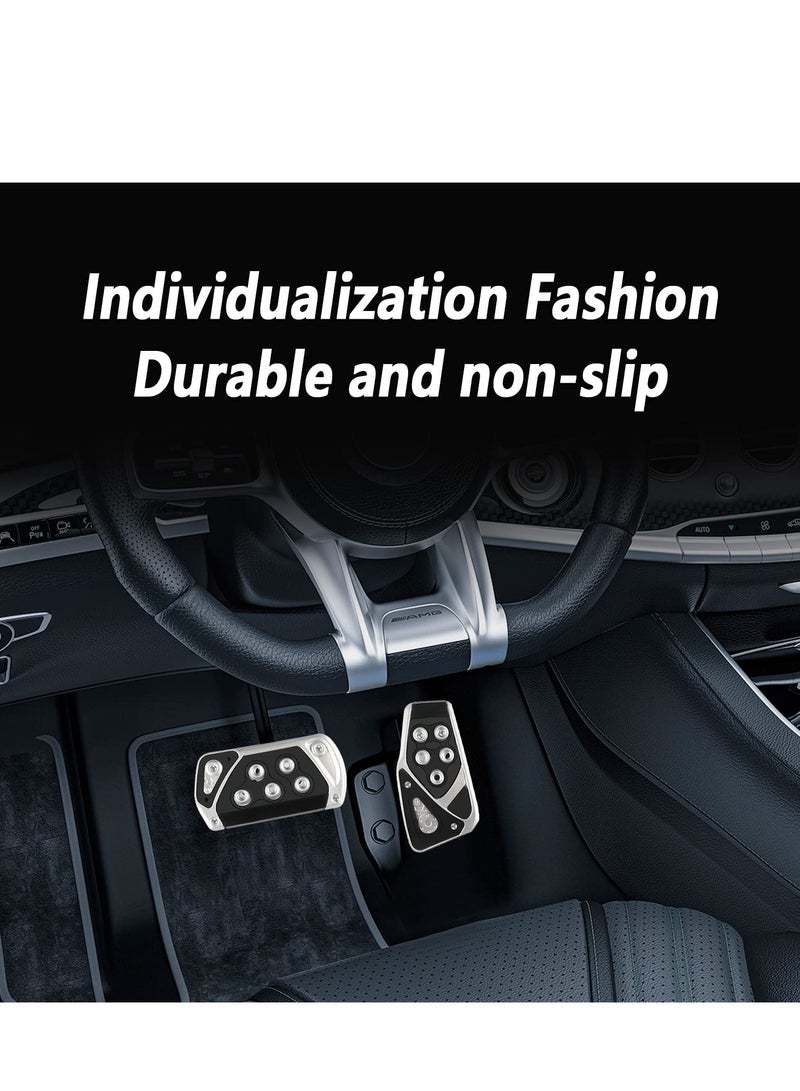 Generic Non-Slip Automatic Transmission Car Pedal Cover Kit(BrakeGas Accelerator Pedal Pads) No Drilling Car Aesthetic Accessories for Car SafetyCar Decoration (Black 2pcs) - Image 5