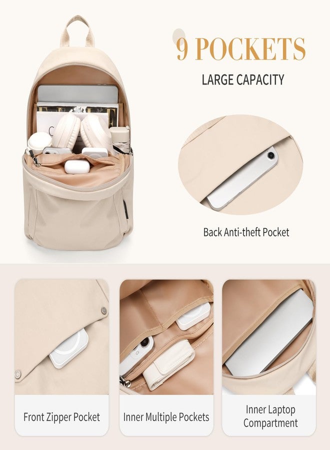 GOLF QUALITY Mini Backpack for Women Fashion Small Backpack Purse Lightweight Daypack for Work Trave Daily,Apricot - Image 3