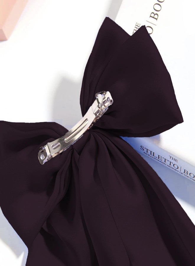 ANNACREATIONS ANNA CREATIONS 3 Pcs Fashion Hair Bows for Women Bows for hair Silk Satin Hair Ribbons Bow Hairclip for Women Cute Hair Clip for Girls Large Vintage Hair Hair Accessories Big Ribbon Bow Clip - Image 4