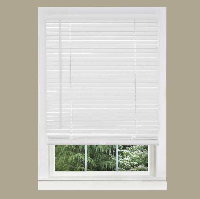 CORDLESS 1 INCH WINDOW BLINDS CORDLESS BLINDS LIGHT FILTERING MINI BLINDS 36 X 64 WHITE