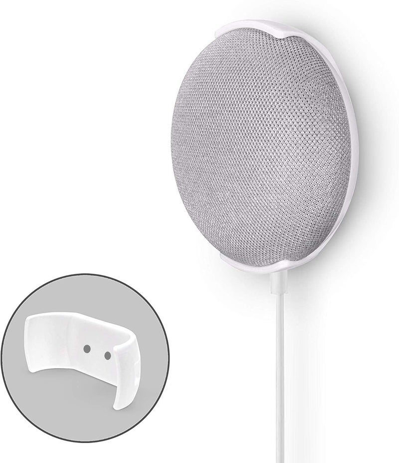 Mount Plus SB-58W Wall Ceiling Cabinet Mount Holder Stand Clip Make for Google Nest Home Mini Gen 1, Gen 2, Round Speaker Accessories (1 Pack White) - Image 5