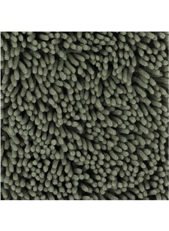 Tendance Anti-Slip Chenille Microfiber Bathroom Mat Khaki Green 50 x 80 cm 7742143 - Image 2