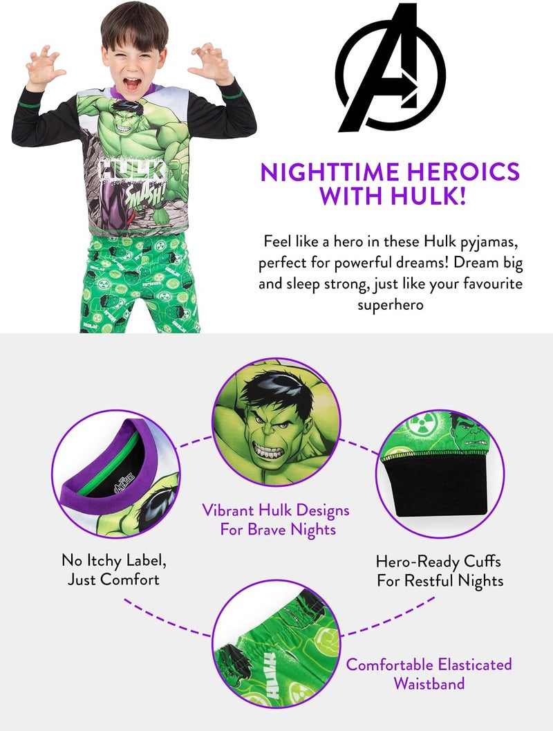 Marvel Boys' The Incredible Hulk Pajamas Set - Image 3