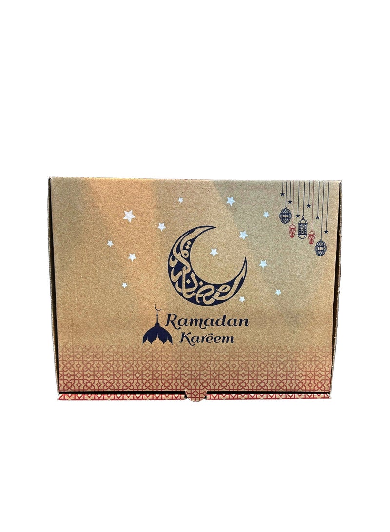 Ideal Pack Printed Iftar Box 31x24x7 Brown Convenient And Stylish Box For Iftar Meals 10PCS - Image 1