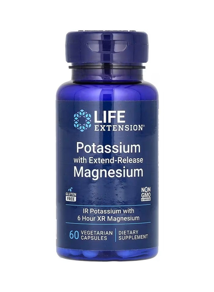 لايف إكستنشن بوتاسيوم مع مغنيسيوم ممتد المفعول، 60 كبسولة نباتية - Image 1