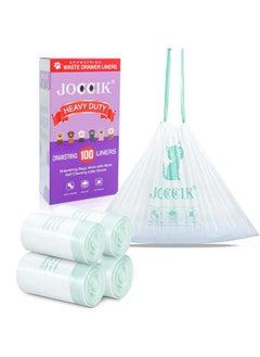 Drawstring Litter Box Liners Compatible with Robot, Heavy Duty Self-Cleaning Litter Boxes Waste Drawer Liners Replacement Bags (100pcs)