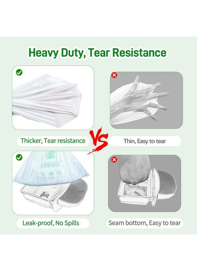 JOCCIK Drawstring Litter Box Liners Compatible with Robot, Heavy Duty Self-Cleaning Litter Boxes Waste Drawer Liners Replacement Bags (100pcs)  - Image 4