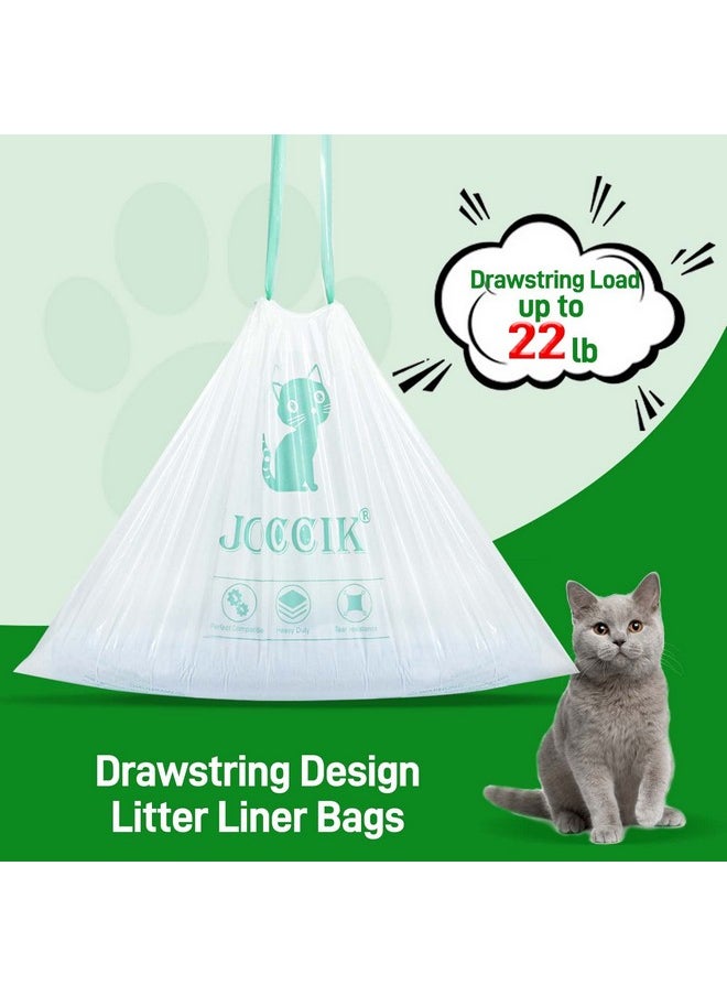 JOCCIK Drawstring Litter Box Liners Compatible with Robot, Heavy Duty Self-Cleaning Litter Boxes Waste Drawer Liners Replacement Bags (100pcs)  - Image 2