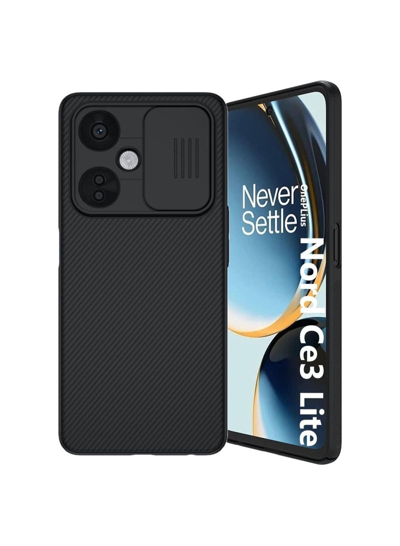 Nillkin OnePlus Nord CE 3 Lite Case Camsheild Pro Case With Slide Camera Lens Protection PC Back & TPU Frame Bumper Protection Anti Fingerprint Soft Delicate Touch Compatible for OnePlus Nord CE3 Lite (Black)
