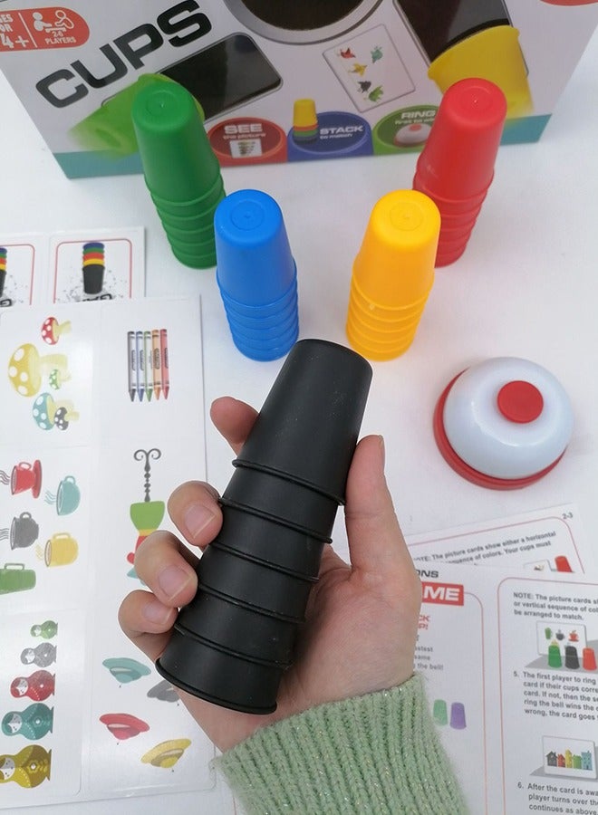 أكواب سريعة، لعبة ترصيع وتراص للعائلة للأطفال - Image 4