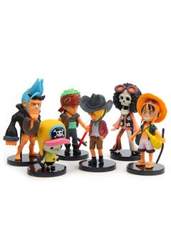 Trunkin Trunkin One Piece Manga Set of 6 Luffy Sanji Chopper Zoro Characters with Stand Action Figures Figurines Cute Small Toy Set, Rubber  - Image 4