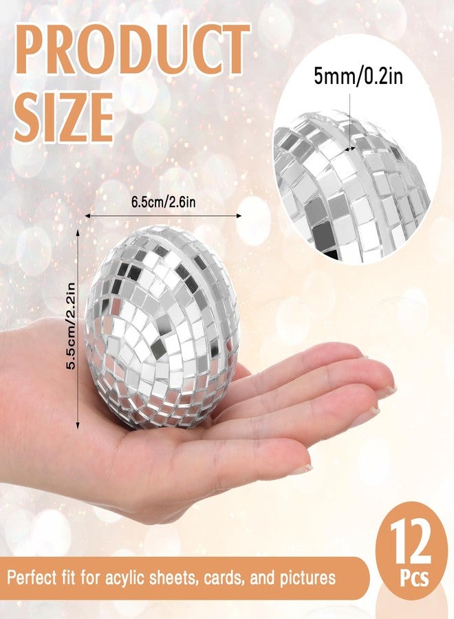 Engrowtic 12 Pcs Disco Ball Table Number Card Holders Silver Place Card Holder for Photo Name Stands Disco Centerpiece Decor for Wedding Party Birthday Table Number, 2 Inch - Image 2