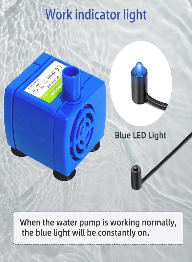 Baofum IP68 DR-DC160 submersible water pump Cat Water Fountain Pump for Tritone Ceramic, Stainless Steel, Round Flower Cap Cat Fountains, Automatic Pet Water Dispenser Replacement Pump (With LED) - Image 5