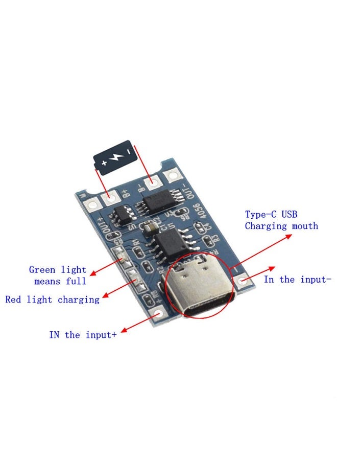 3pcs TP4056 Type-c USB 5V 1A 18650 Lithium Battery Charger Module Charging Board with Dual Protection Functions - Image 2