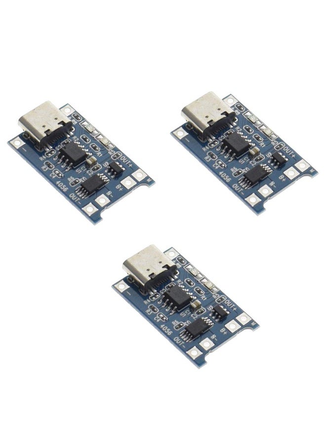 3pcs TP4056 Type-c USB 5V 1A 18650 Lithium Battery Charger Module Charging Board with Dual Protection Functions - Image 1