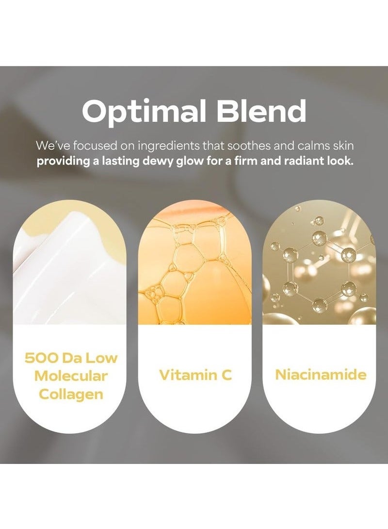 SUNGBOON EDITOR Deep Collagen Niacin-Vita C Overnight Mask 37gx4ea | Real Collagen Face Mask with Niacinamide and Vitamin C | Real Collagen 2,160,000PPB | Glass Skin Korean Skincare - Image 5