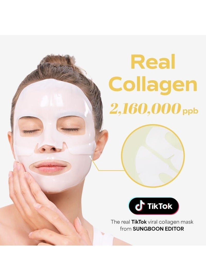 SUNGBOON EDITOR Deep Collagen Niacin-Vita C Overnight Mask 37gx4ea | Real Collagen Face Mask with Niacinamide and Vitamin C | Real Collagen 2,160,000PPB | Glass Skin Korean Skincare - Image 3