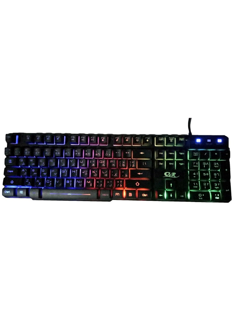 USB Wired RGB LED Lighted KEYS Keyboard For Computer