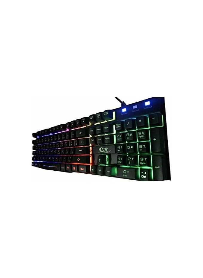 USB Wired RGB LED Lighted KEYS Keyboard For Computer