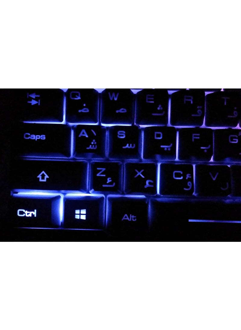 USB Wired RGB LED Lighted KEYS Keyboard For Computer