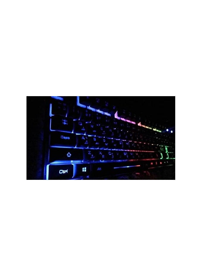 USB Wired RGB LED Lighted KEYS Keyboard For Computer