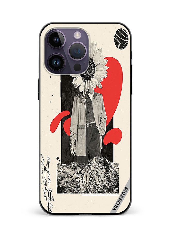 VR CREATIVE Protective Case Cover For Apple iPhone 16 Pro Max Flower Face Of A Man Design Multicolour