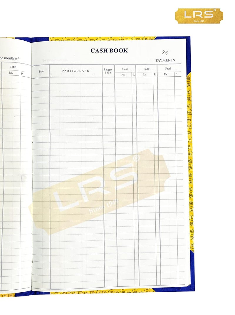 LRS دفتر نقدية عمود البنك - حجم السجل - 32 x 20 سم - ورق دفتر 70 جرام - غلاف صلب (60 صفحة - عبوة من 1) - Image 3
