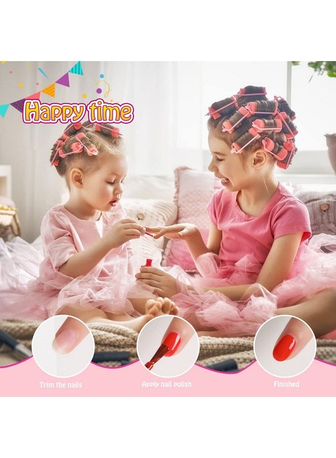 TOMICCA 18 Rainbow Colors Kid Nail Polish Set For Girls Natural Safe Non Toxic Odorless Water Based Peel Off Quick Dry Nail Polish Super Sparkly For Party Birthday Gift - Image 4