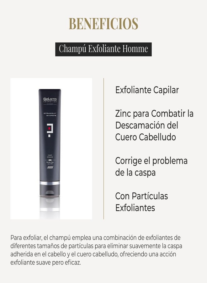 Salerm Homme Control (Pellicule) Dandruff Shampoo, 9.0 Ounce - Image 3
