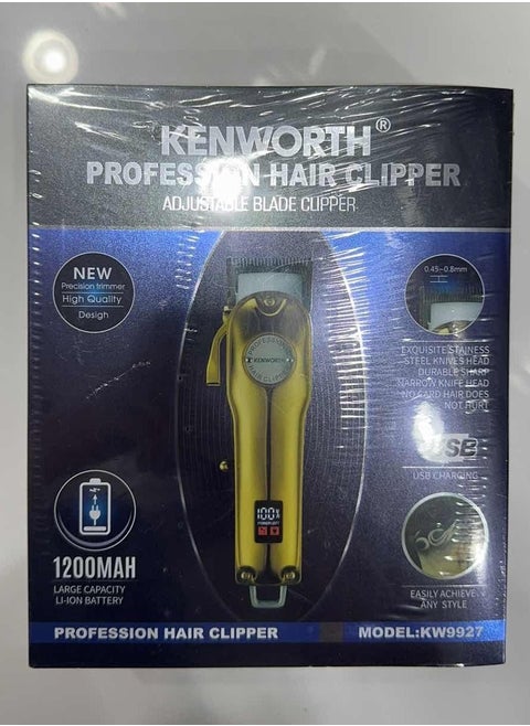 Mens Hair Clippers Cord Cordless Hair Trimmer Professional Haircut Kit for Men High Quality 1200mah 0.45-0.8mm haircuts limited comb USB Rechargeable LED Display KW-9927