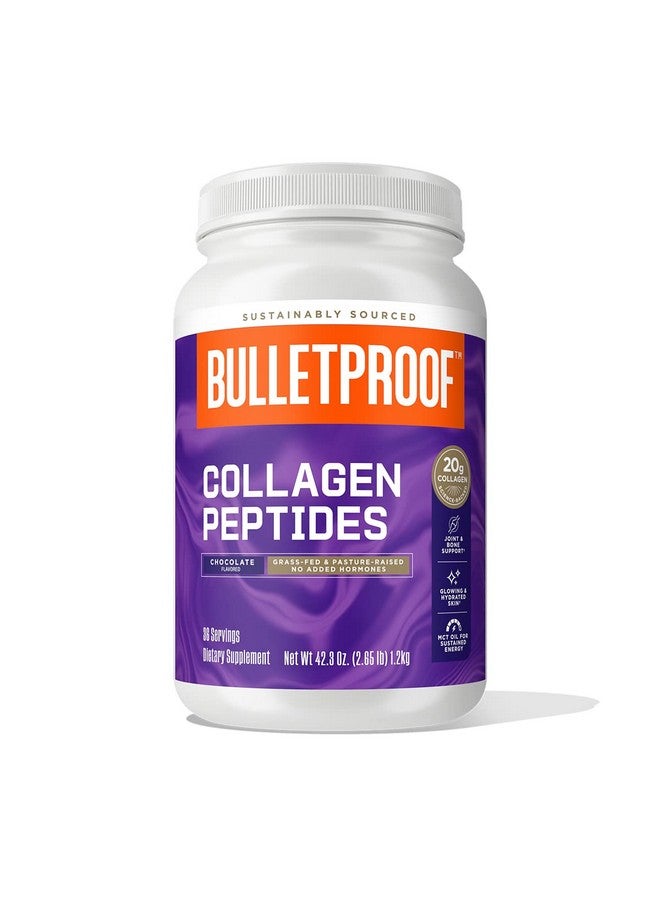 Bulletproof Chocolate Collagen Protein Powder with MCT Oil, 19g Protein, 42.3 Oz, Value Size, Collagen Peptides and Amino Acids for Healthy Skin, Bones and Joints - Image 1