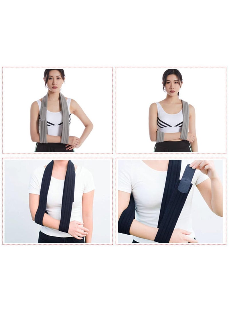 ماسكابوني حمالة ذراع طبية مريحة وخفيفة الوزن وقابلة للتعديل مقاس 71 انش/180 سم، حزام دعم الذراع الطبي الفعال للاساور الدوارة الممزقة والذراع والمعصم واليد والكوع والكسر - Image 3