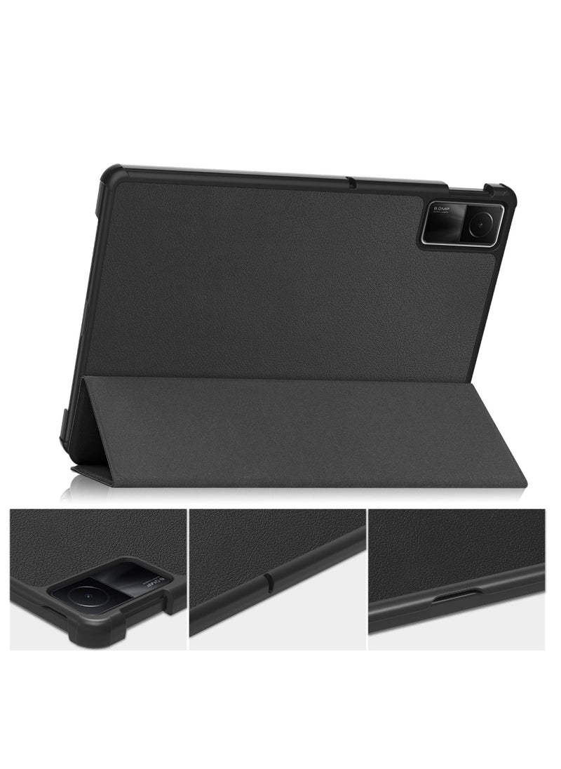 حافظة جلدية مقاومة للصدمات لجهاز Redmi Pad SE 11 2023 أسود - Image 4