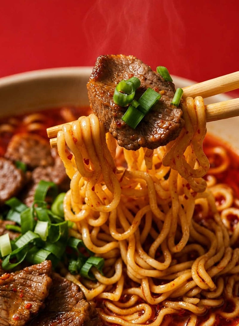 Yummy Food Kang Shi Fu Spicy Beef Noodles - 105g (Pack of 4) - Image 3
