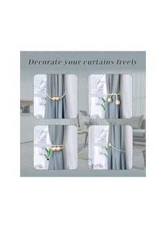 The Bros Magnetic Curtain Tiebacks 2pcs, Curtain Holdbacks Buckles Holders Hooks Clip for Home Outdoor Bedroom Office Decorative Curtain  - Image 4