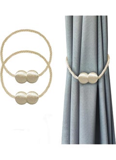The Bros Magnetic Curtain Tiebacks 2pcs, Curtain Holdbacks Buckles Holders Hooks Clip for Home Outdoor Bedroom Office Decorative Curtain  - Image 1