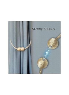 The Bros Magnetic Curtain Tiebacks 2pcs, Curtain Holdbacks Buckles Holders Hooks Clip for Home Outdoor Bedroom Office Decorative Curtain  - Image 3