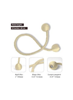 The Bros Magnetic Curtain Tiebacks 2pcs, Curtain Holdbacks Buckles Holders Hooks Clip for Home Outdoor Bedroom Office Decorative Curtain  - Image 2