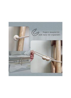 The Bros Magnetic Curtain Tiebacks 2pcs, Curtain Holdbacks Buckles Holders Hooks Clip for Home Outdoor Bedroom Office Decorative Curtain  - Image 5