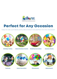 Balloonee Jumbo Disposable Helium Party Kit - Pack of 2, Helium Tank for Balloons At Home  - Image 4