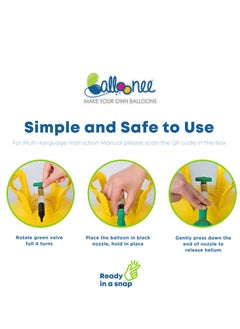 Balloonee Jumbo Disposable Helium Party Kit - Pack of 2, Helium Tank for Balloons At Home  - Image 5