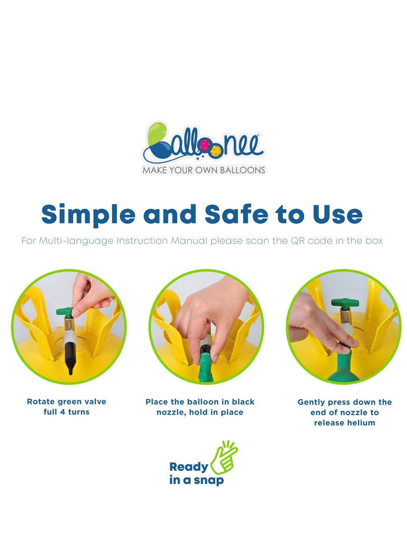 Balloonee Jumbo Disposable Helium Party Kit - Pack of 2, Helium Tank for Balloons At Home - Image 5