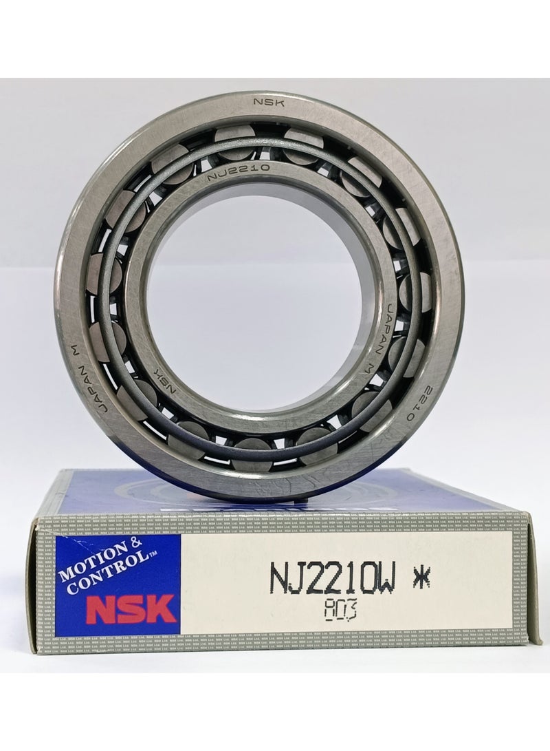 NSK ORIGINAL NSK NJ 2210 W Cylindrical Roller Bearing - 2200 Wide Series - High Load Capacity - 50x90x23mm - Genuine Made in Japan - Image 1