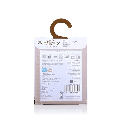 Cycle Pure Karpure Camphor Sachet - Pack of 3 | Air Freshener for Bathroom, Toilets, Cars, Wardrobes, Homes, & Offices | Oudh, Citrus, & Thyme Fragrance | Each Lasts up to 30 Days, 30gm Each - Image 5