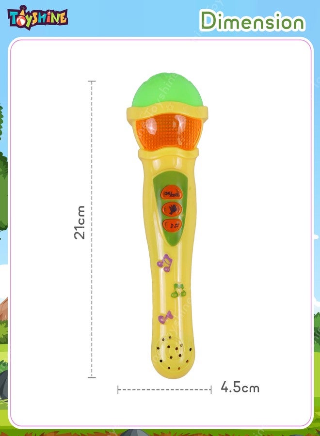 Toyshine Musical Microphone Singing Mic Toy with Lights and Clear Sound (Yellow) - Image 5