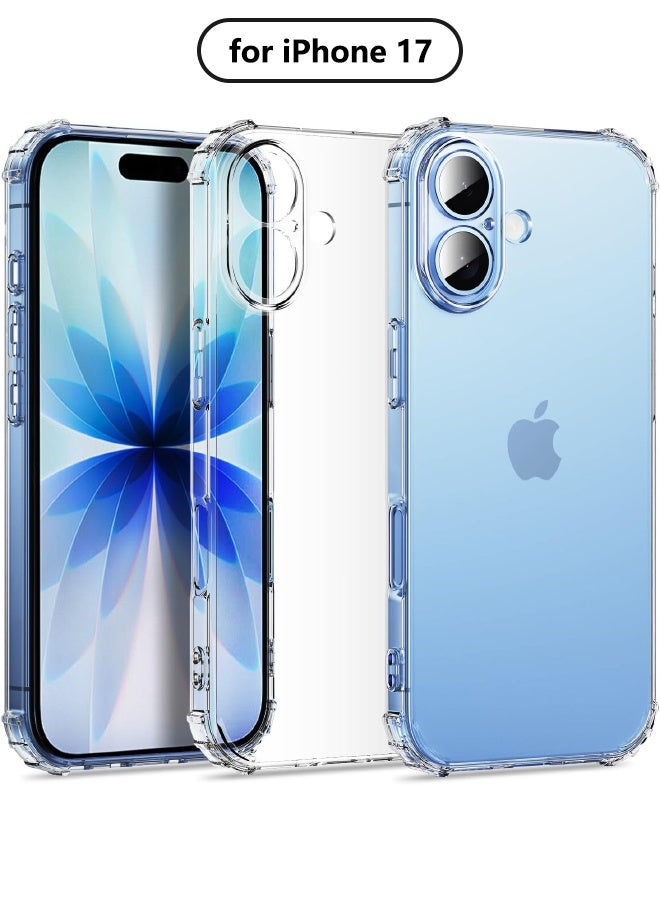 Compatible with iPhone 17 Case, Ultra Slim Thin Flexible Clear TPU, Scratch-Resistant Gel Rubber Soft Skin Silicone Case Cover for iPhone 17 6.3 inch, Clear - Image 1