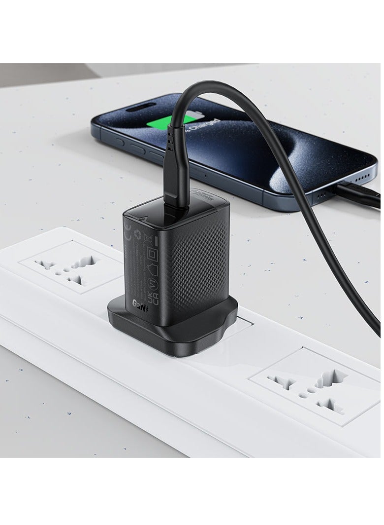 أسيفاست شاحن جداري سريع الشحن A103 PD30W GaN منفذ USB-C واحد (المملكة المتحدة) - Image 4