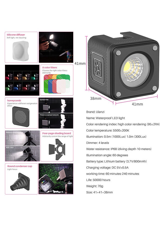 Ulanzi Cute Lite L2 COB Diving Fill Light Mini IP68 Waterproof LED Video Light - pzsku/ZB211E55241997D7B7006Z/45/_/1694513729/0be968f4-ae89-4769-8552-855794a7efe2