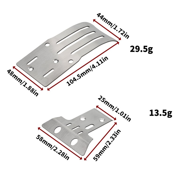 Steel Front and Rear Chassis Armor for Tamiya BB01 BBX 1/10 Remote Control Car Upgrade Parts - Image 2