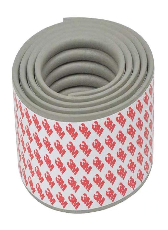 ARQIVO 6.56ft Baby Safety Bumper Guard Children Protection Table Desk Edge Corner Guard Strip Furniture Rubber Foam Bumper Collision, 3M Pre-Taped for Furniture, Table, Desk (Grey) - Image 1